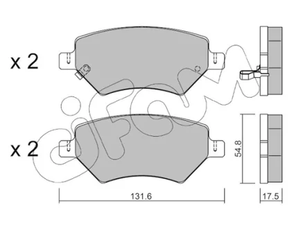DR Гальмівні колодки передні DR 5 1.6 07-11 CIFAM 822-1049-0