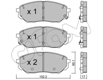 KIA колодки гальм. передн. Sorento 2,0-2,4 10- CIFAM 822-1096-0