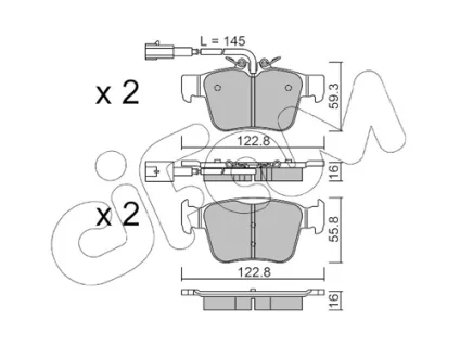 Тормозные колодки CIFAM 822-1101-0