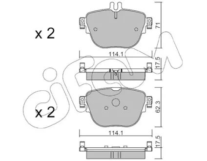 Тормозные колодки CIFAM 822-1137-0