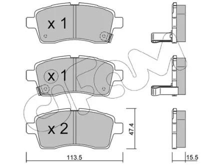 Тормозные колодки CIFAM 822-1162-0