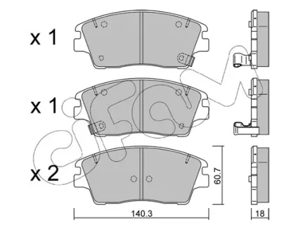 Гальмівні колодки CIFAM 822-1164-0