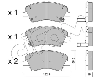 Тормозные колодки CIFAM 822-1167-0