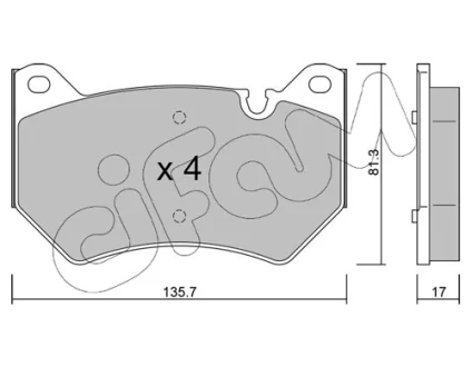 Тормозные колодки CIFAM 822-1170-0
