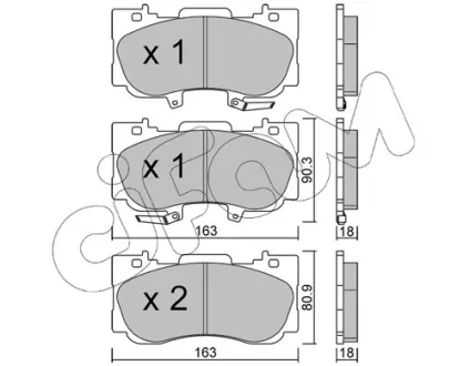 FORD USA Колодки гальмівні передні MUSTANG 2.3 EcoBoost CIFAM 822-1183-0