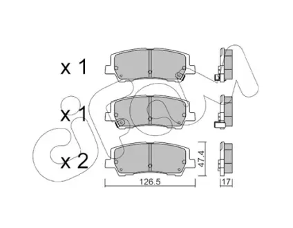 FORD USA гальмівні колодки задні MUSTANG 14- CIFAM 822-1184-0
