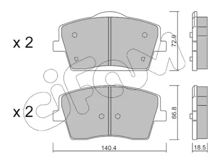 VOLVO Колодки гальмівні передні XC40 18- CIFAM 822-1186-0