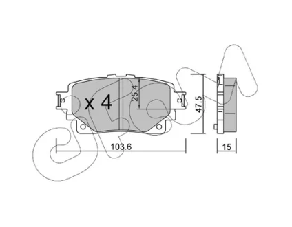 TOYOTA гальмівні колодки задн. RAV 4 V CIFAM 822-1229-0