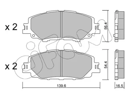 TOYOTA Гальмівні колодки передн. COROLLA 1.6 VVTi 19- CIFAM 822-1235-0