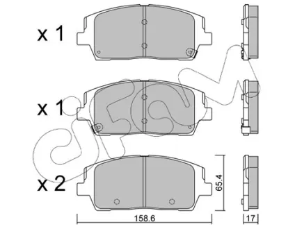 HYUNDAI гальмівні колодки передн. SANTA FE IV 18-, KIA SORENTO III 15- CIFAM 822-1244-0