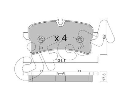 Тормозные колодки CIFAM 822-1261-0