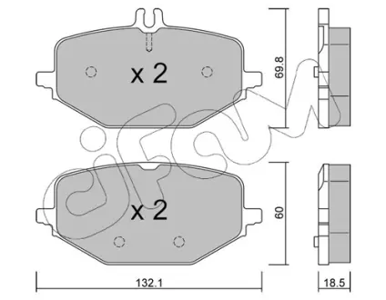 DB Гальмівні колодки задн. W463, V167, X167 CIFAM 822-1274-0