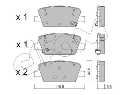 HYUNDAI гальмівні колодки задн. SANTA FE IV 18- CIFAM 822-1283-0
