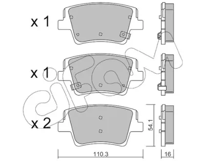 HYUNDAI Колодки гальмівні задні SANTA FE IV 2.0 CRDi AWD 18- CIFAM 822-1284-0