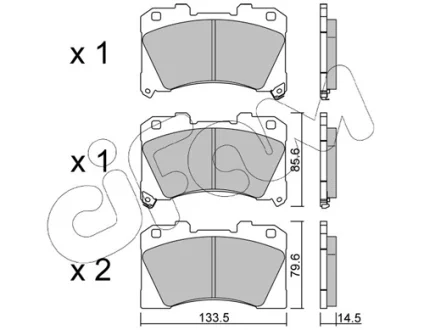 Гальмівні колодки CIFAM 822-1288-0