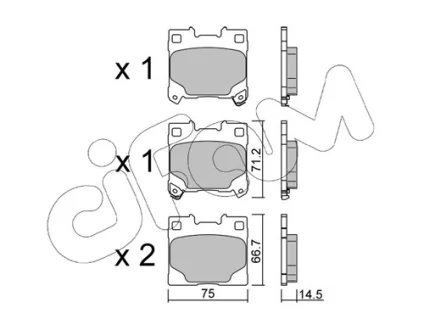 Гальмівні колодки CIFAM 822-1289-0