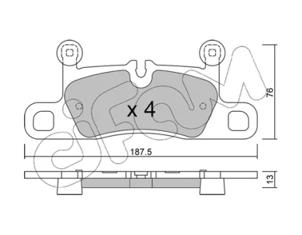PORSCHE гальмівні колодки задн TAYCAN 19 Cifam 822-1315-0