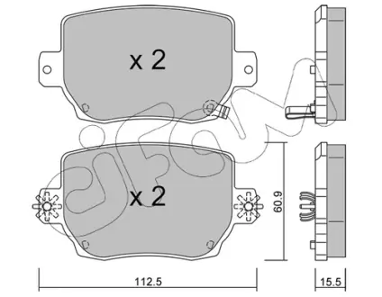 TESLA Колодки гальмівні задні MODEL 3 18-, MODEL Y 19- CIFAM 822-1334-0