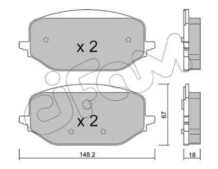 CITROEN Колодки гальмівні передні BERLINGO 1.2-1.6 18-, C5 X 21-, FIAT, DS, OPEL CIFAM 822-1351-0