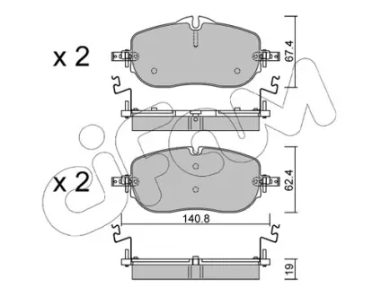 DB Колодки гальмівні передні W206, S206 CIFAM 822-1355-0