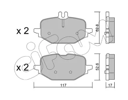 DB Колодки гальмівні задні W206, S206 CIFAM 822-1359-1