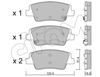 HYUNDAI Комплект гальмівних колодок задні IONIQ 5 (NE) EV 21-, KIA EV6 (CV) 58 21- CIFAM 822-1360-0