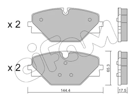 Тормозные колодки CIFAM 822-1393-0