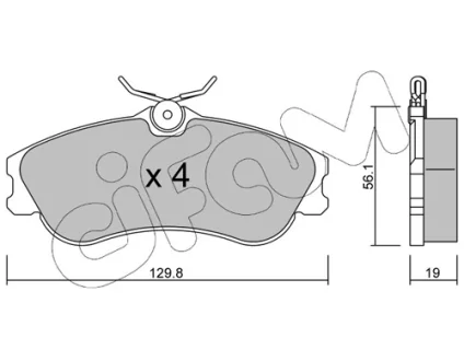 CITROEN Колодки тормозные передн е XSARA PICASSO 00 Cifam 822-217-1