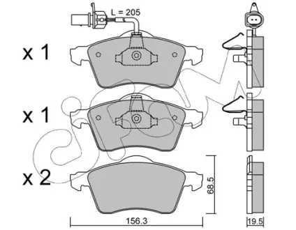Тормозные колодки CIFAM 822-263-1