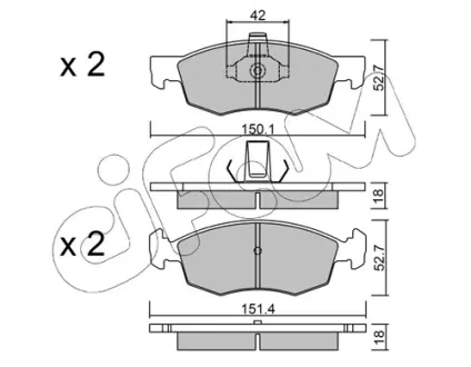 Тормозные колодки CIFAM 822-274-2