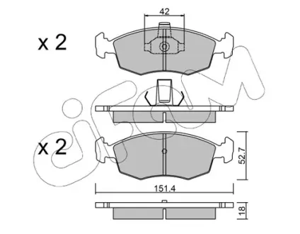 Тормозные колодки CIFAM 822-274-3