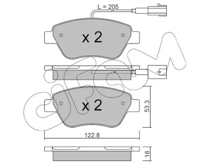 Тормозные колодки CIFAM 822-321-3