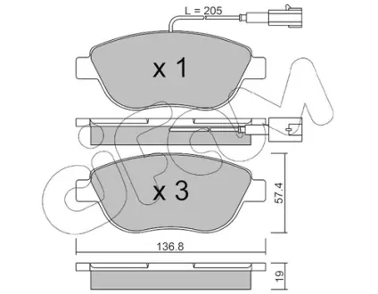 Тормозные колодки CIFAM 822-322-0