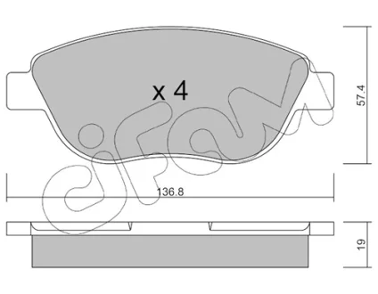 Тормозные колодки CIFAM 822-322-1
