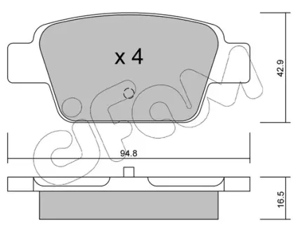 Тормозные колодки CIFAM 822-323-0