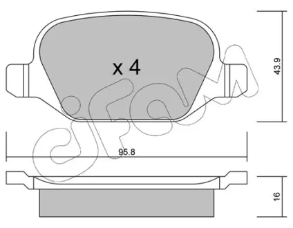Тормозные колодки CIFAM 822-324-1