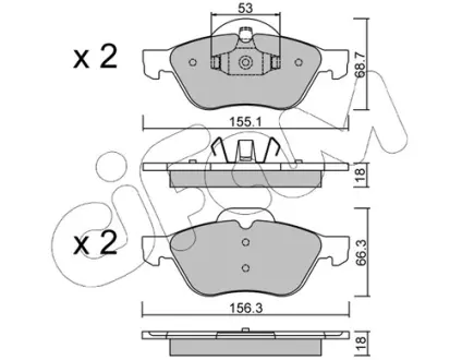 Тормозные колодки CIFAM 822-335-0