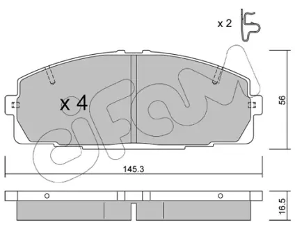 Тормозные колодки CIFAM 822-434-0