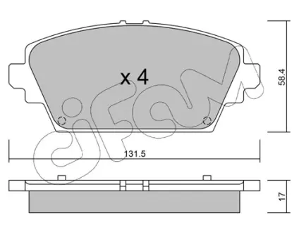 Тормозные колодки CIFAM 822-464-0