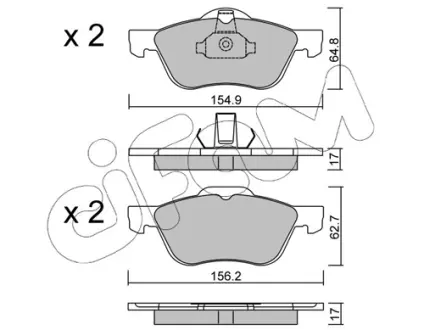 Тормозные колодки CIFAM 822-489-0