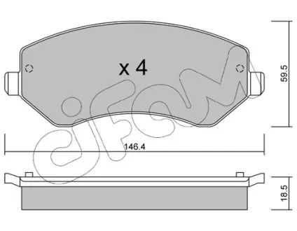 Тормозные колодки CIFAM 822-524-0