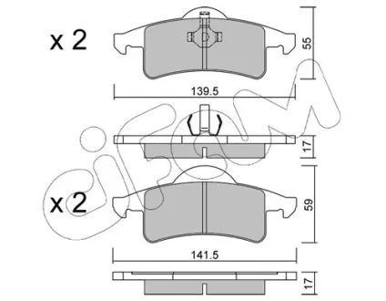 Тормозные колодки CIFAM 822-526-0