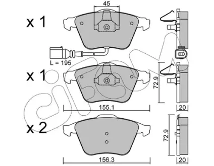 Тормозные колодки CIFAM 822-549-4