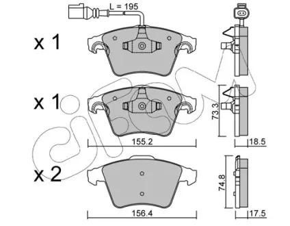 Тормозные колодки CIFAM 822-552-1