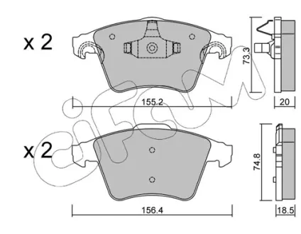 Тормозные колодки CIFAM 822-552-3