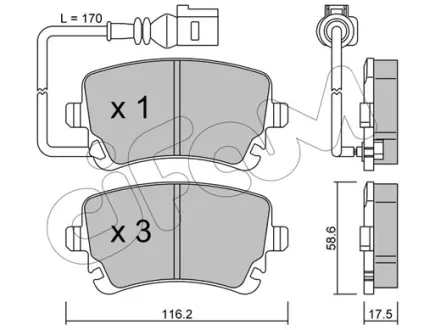 Тормозные колодки CIFAM 822-554-0