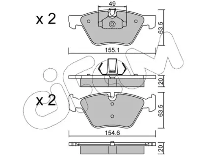 Тормозные колодки CIFAM 822-557-0