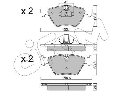 Тормозные колодки CIFAM 822-557-3