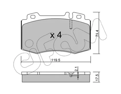 Гальмівні колодки CIFAM 822-563-0