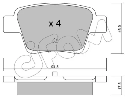 Тормозные колодки CIFAM 822-639-0